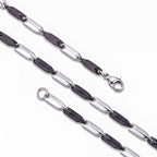 Kesme Kibrit Erkek Çelik Kolye 3mm 55cm Üç Renkli - 6